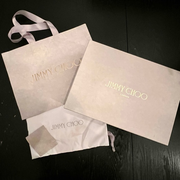 Jimmy Choo Black Peep Toe Heels w/box and bag - Picture 10 of 11